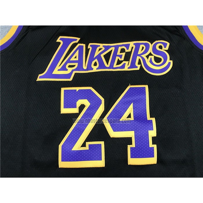 Camiseta Los Angeles Lakers Kobe Bryant NO 24 Earned 2020-21 Negro
